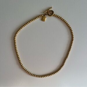 Ralph Lauren Gold Tone Bead Strand Necklace